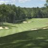 View of the tricky 9th hole from the gold tee box at Red Tail Golf Club