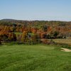 A fall view of green #11 at Lyman Orchards Golf Club - Jones Course