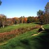 A view of green #16 protected by bunkers at Oxford Greens Golf Club