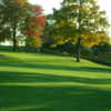 A fall view of green #1 at Tradition Golf Club At Wallingford