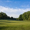 A view of the 9th green at Green Woods Country Club