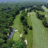 Aerial view of hole #1 at Tradition Golf Club at Oak Lane