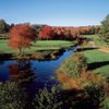 A view of green surrounded by bunkers at Glen Ellen Country Club