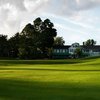 A view of the clubhouse at Sterling Farms Golf Course