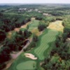 Aerial view of hole #1 and #2 at Highland Green Golf Club