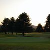 A sunset view of the 9th green at Wilson Lake Country Club