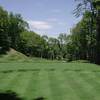 The par 3 second hole as seen from the back tee.